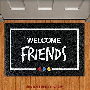 Capacho Welcome Friends (colorido)