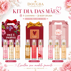 Kit Caixa com 3 Body Splash Premium 200ml dia das mães