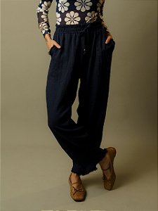 Calça Desfiada Azul