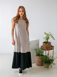 Vestido Regata Duas Cores