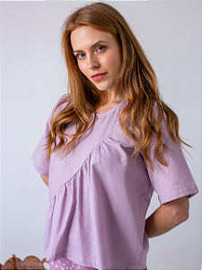Blusa Recorte Lilás