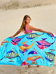 Kit Cardume Pocket - canga + beach pillow