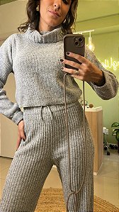 Conjunto Comfy de Tricot - Cinza | Tam. U