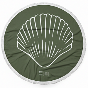 Kit Olive Shell - Canga Redonda + Beach Pillow