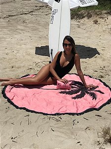 Kit Coqueiro Rose - canga + beach pillow