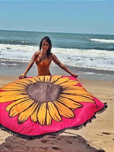 Kit Girassol - canga + beach pillow
