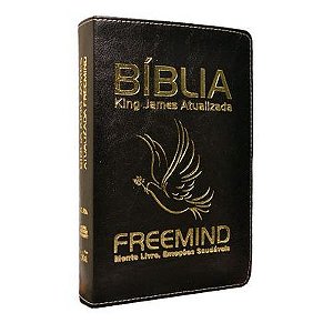 Bíblia Freemind Capa Luxo Preta Escrita Dourada