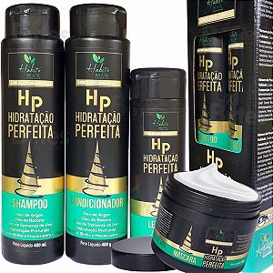 Kit HP Hidratação Perfeita Charmelle Cosméticos Brasil Brilho e Maciez