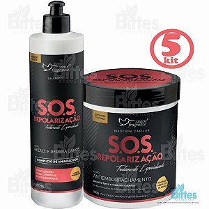 5 Kit S.O.S Repolarização Suave Fragrance Repara Danos Atacado