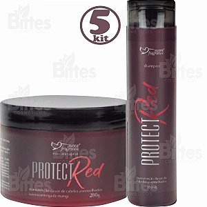 5 Kit Protect Red Suave Fragrance Tonaliza Cabelos Avermelhados Atacado