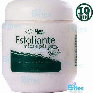 10 Esfoliante Lizza Derm Suave Fragrance Esfolia Mãos e Pés Atacado