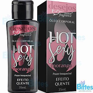 Óleo Hot Sexy Suave Fragrance Efeito Quente de Morango Sexyshop