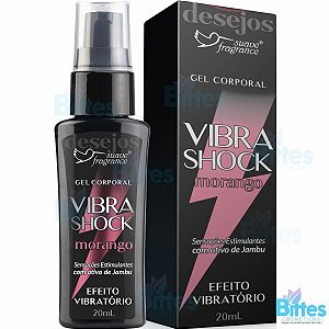 Gel Vibra Shock Suave Fragrance Gel de Morango Efeito Vibratório