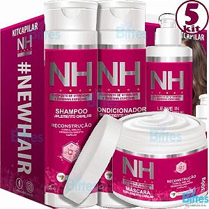 5 Kit NH New Hair Crescimento Capilar Acelerado e Nutrição Atacado