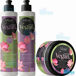 Kit Vegano Capilar Suave Fragrance Essencial Vegan. Flor de Lótus