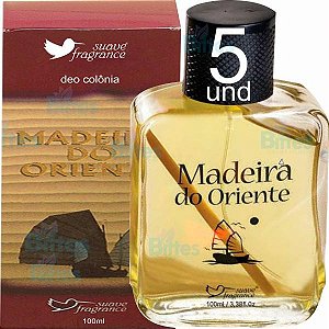 5 Colônia Madeira do Oriente Suave Fragrance Masculino Atacado