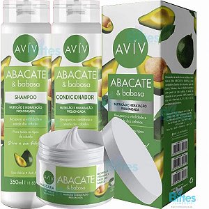 Kit Abacate e Babosa Aviv Cosméticos Nutrição e Hidratação Capilar