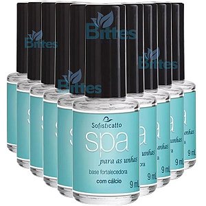 10 BASE FORTALECEDORA SOFISTICATTO COSMÉTICOS SPA PARA UNHAS COM CÁLCIO ATACADO