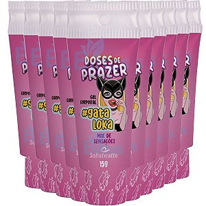 10 GEL CORPORAL GATA LOKA SOFISTICATTO SEXSHOP MIX DE SENSAÇÕES ATACADO