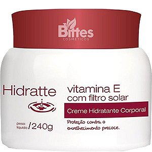 Creme Hidratante Vitamina E Natu Charm Cosméticos com Filtro Solar Hidratte