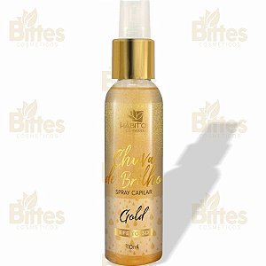 Spray Capilar Gold Hábito Cosméticos Chuva de Brilho Perfume Capilar