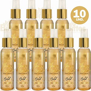 10 Perfume Capilar Hábito Cosméticos Gold Chuva de Brilho Atacado