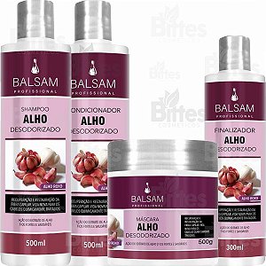Kit Alho Desodorizado Balsam para Cabelos Quimicamente Tratados