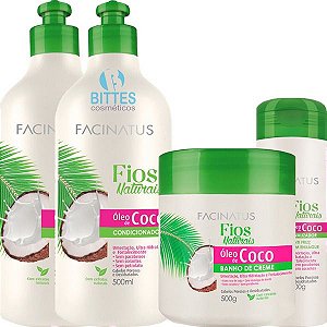 Kit Óleo de Coco Facinatus Cosméticos Hidratação, Umectação e Fortalecimento