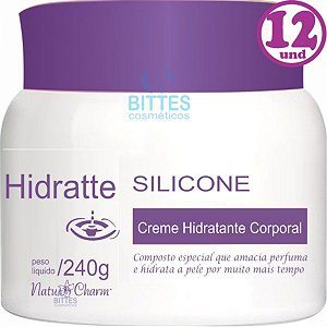 12 Creme Hidratante Corporal Silicone Natu Charm Cosméticos Hidratte Atacado