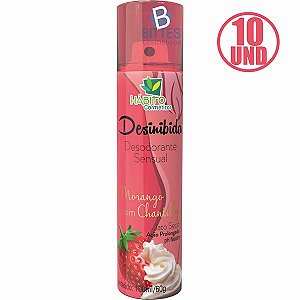 10 Desodorante Sensual Morango com Chantile Hábito Cosméticos Atacado