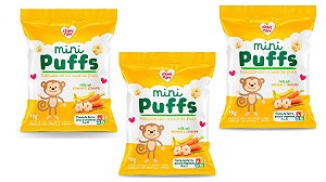 Leve mais por Menos ( Kit 3 Unidades) - Snacks Mini Puffs Snack Banana e Cenoura 15g