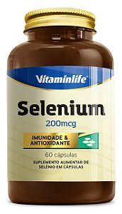 Selenium 200mcg 60 Cápsulas Vitaminlife