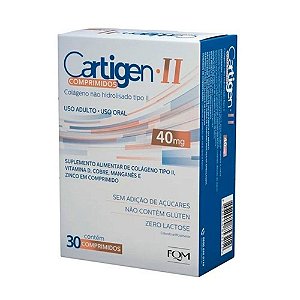 Leve e Ganhe mais 10 Comprimidos - Colágeno Cartigen II 40mg 30 Comprimidos