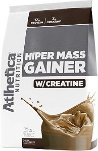 Hiper Mass Gainer com Creatina Sabor Chocolate 1,5Kg Atlhetica Nutrition
