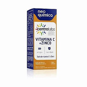 Vitamina C + Zinco Centrotabs com 10 Comprimidos Efervescentes