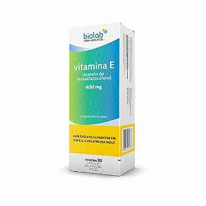 Vitamina E 400mg Biolab 30 Cápsulas
