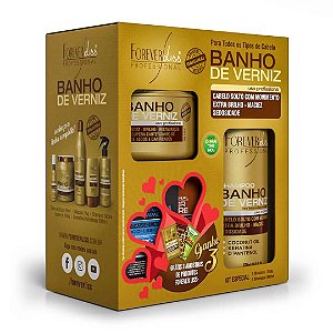 Kit Especial Banho de Verniz Forever Liss com Shampoo 300ml + Máscara 250g