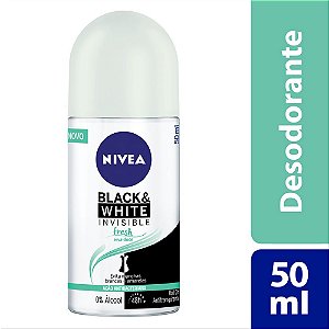 Desodorante Roll On Nivea Invisible Black & White Feminino 50ml