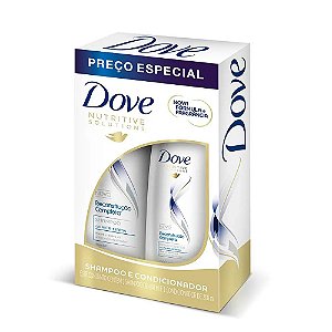 Kit Dove Shampoo 400ml + Condicionador 200ml Reconstrução Completa