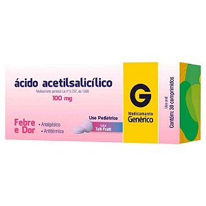 Ácido Acetilsalicílico 100mg 30 Comprimidos Cimed Genérico