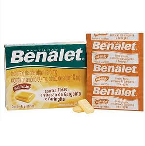 Benalet Mel e Limão 12 Pastilhas