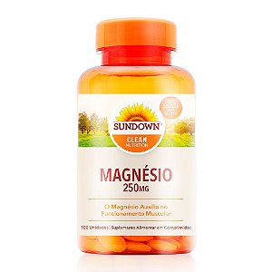 Magnésio 250mg Sundown 100 Comprimidos Revestidos