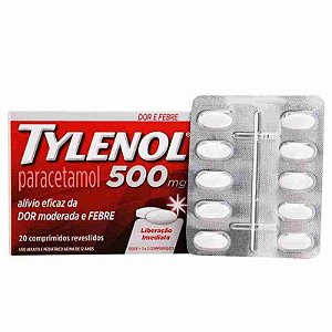 Tylenol Extra Poder de Alívio 500mg 20 Comprimidos