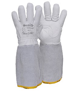 Luva Mecânico  Mista Vaqueta punho/raspa cinza 20cm Valcan CA 25387 - M