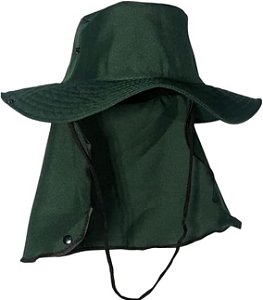 Chapéu Australiano Com Proteção De Pescoço  Verde