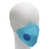 Respirador descartável PFF2 Azul com válvula MFQ CA 36857