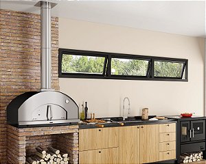 Forno de Pizza a Lenha Grande de Bancada 810IN - Gourmet Nápoli Preto