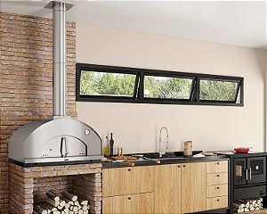 Forno de Pizza a Lenha Grande de Bancada 815IN - Gourmet Nápoli Inox Escovado