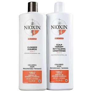 Kit Nioxin Salon Duo Sistema 4 de Tratamento Contra Afinamento Capilar (2 Produtos)