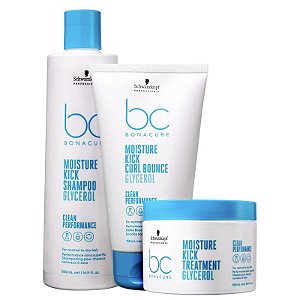 Kit Schwarzkopf Professional BC Bonacure Clean Performance Moisture Kick Curl Bounce (3 Produtos)